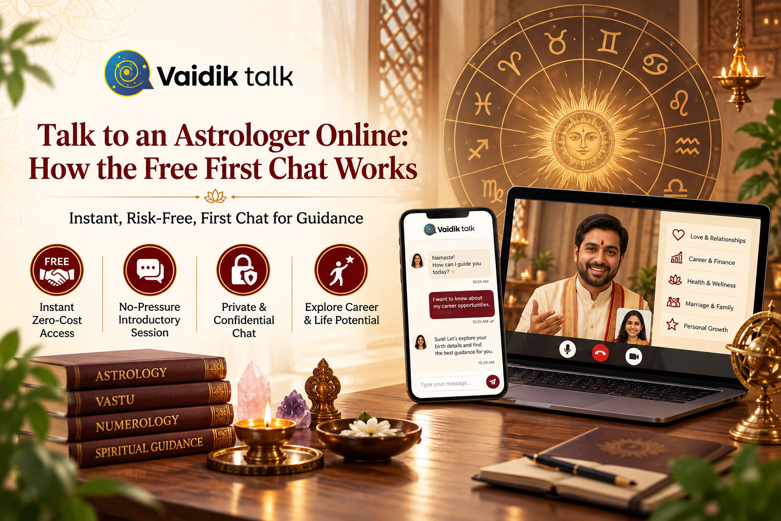 Talk to an Astrologer Online: How the Free First Chat Works