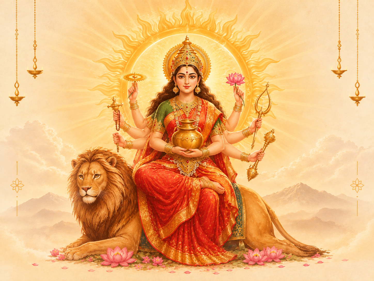 Maa Kushmanda and the sun
