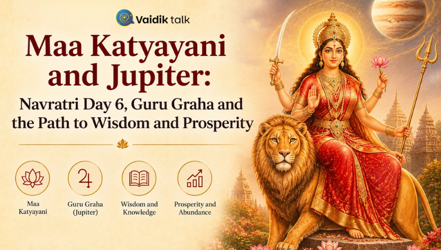 Maa Katyayani and Jupiter: Navratri Day 6, Guru Graha and the Path to Wisdom and Prosperity