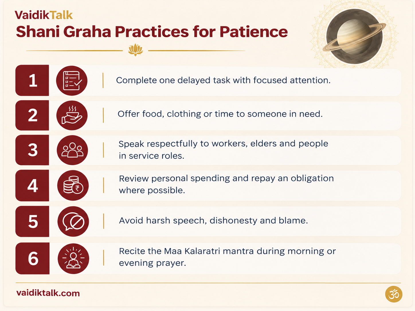 Shani Graha practices