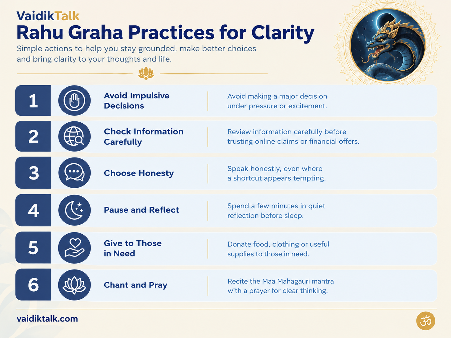 Rahu Graha practices